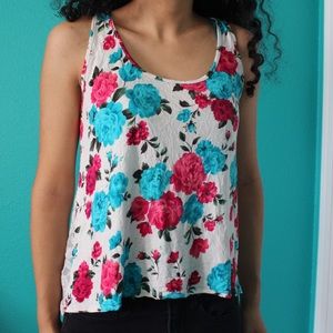 white rose tank top